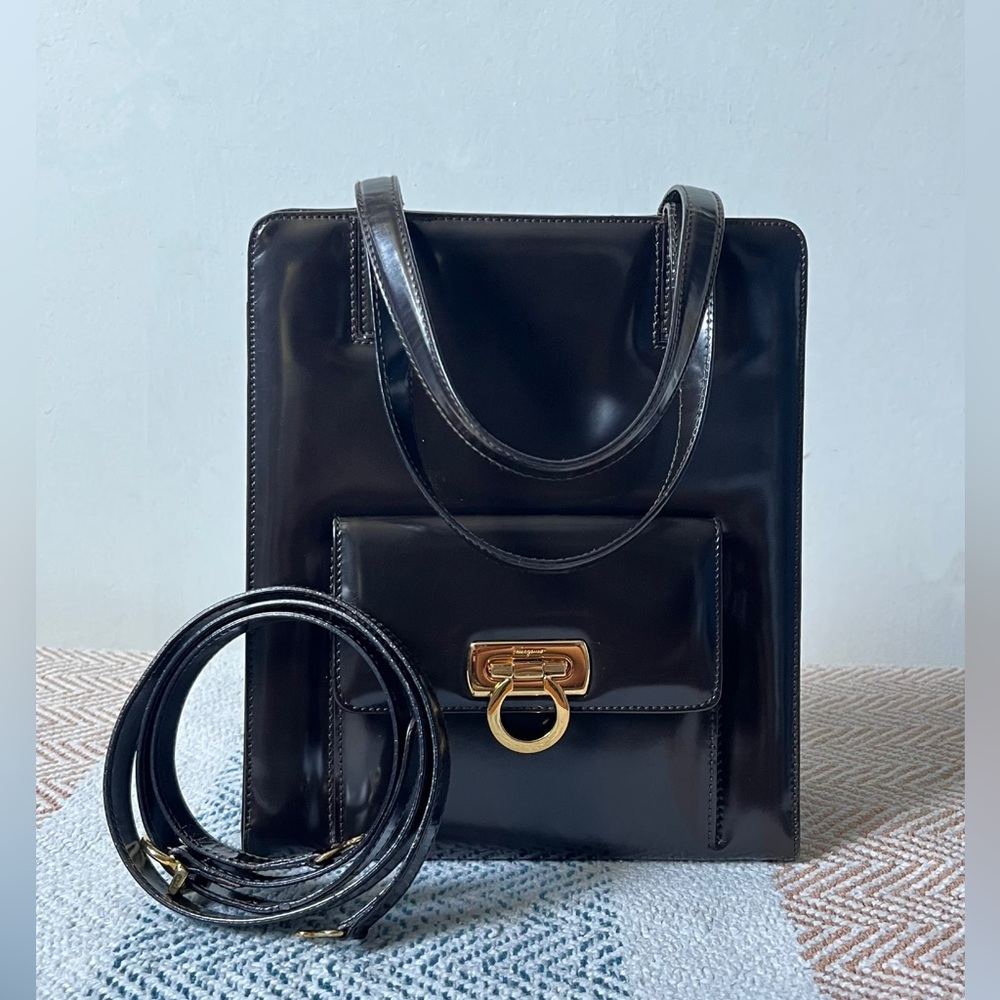 Salvatore Ferragamo Dark Brown Handbag - Picture 12 of 12